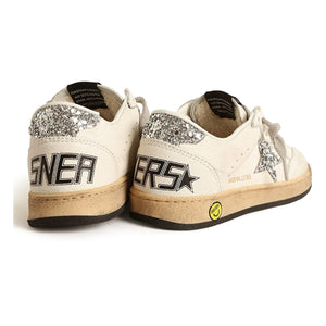Golden Goose - Zapatillas Ballstar con cordones con purpurina | Plateado