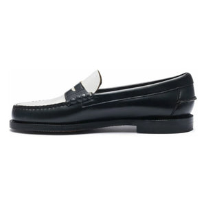 Sebago - Mocasín Clásico Dan Bicolor | Negro/Blanco
