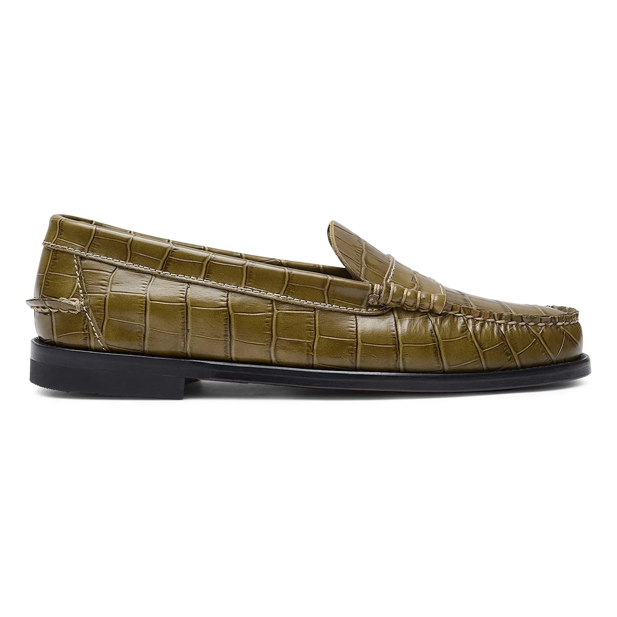 Augusta - Mocasín Zoe con dibujo de cocodrilo | Verde oliva