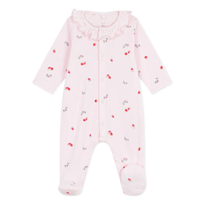 Petit Bateau - Pijama Dors Bien de Algodón Orgánico con Flores | Rosa