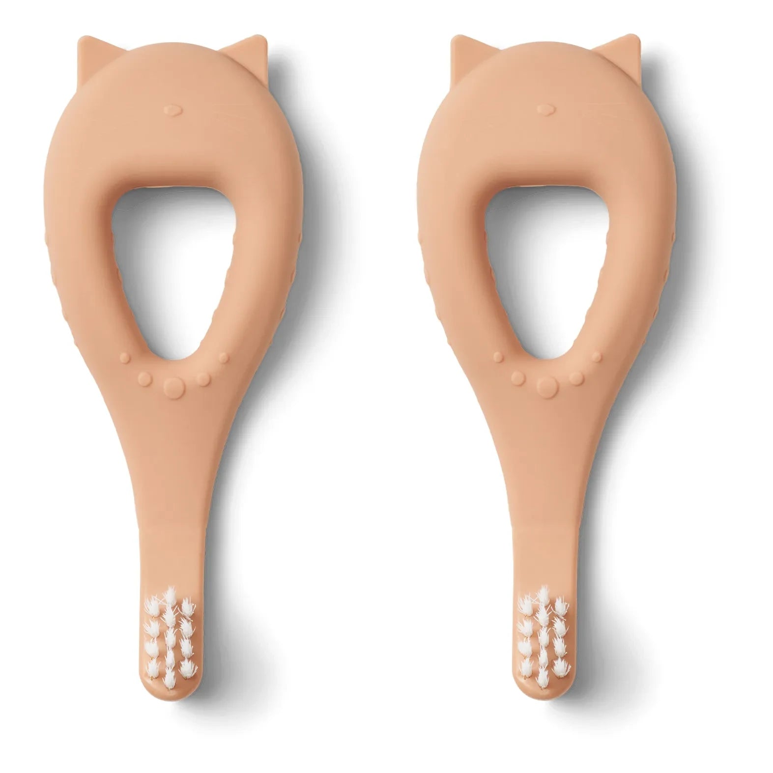Liewood - Cepillos de Dientes de Silicona Janelle para Bebés - Set de 2 | Rosa Toscana