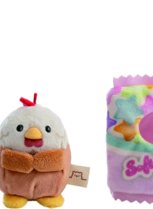 Nici - Muñeco de peluche Keko Gallo dentro de su disfraz de golosina | Blanco