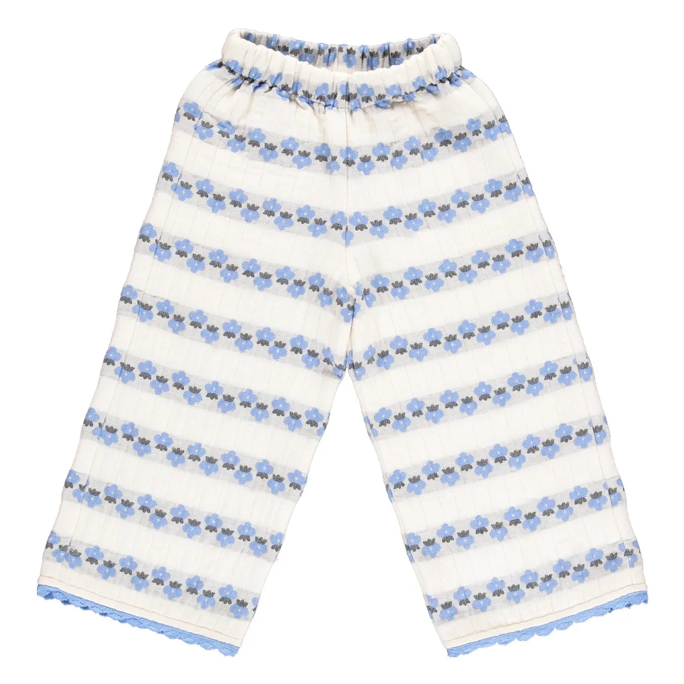 Bebe Organic - Scilla Çiçek Desenli Pantolon | Mavi