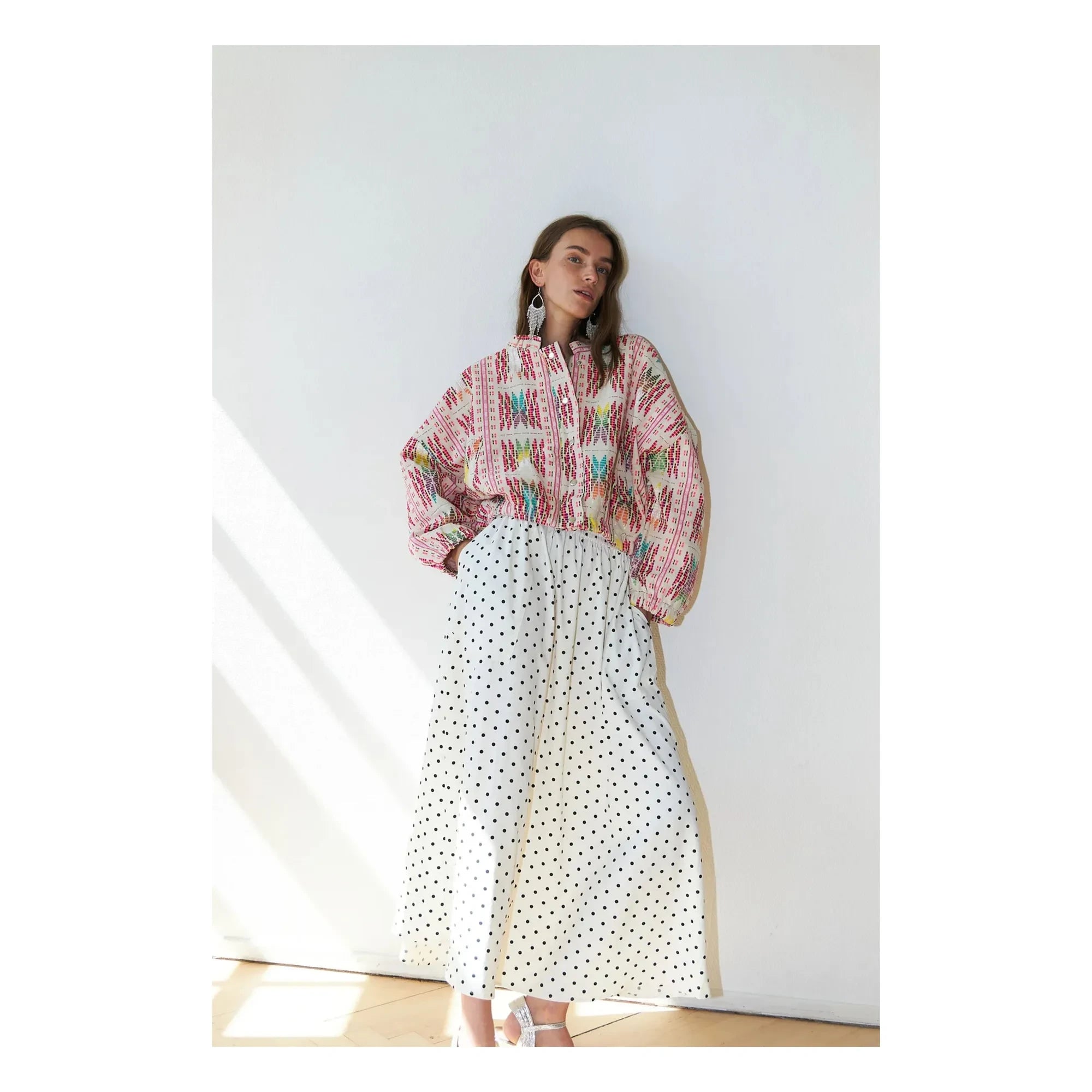 Lollys Laundry - Chaqueta de algodón rosa Lama
