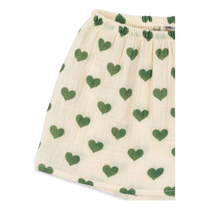 Konges Sløjd - Shorts de algodón orgánico Coco Hearts | Crudo