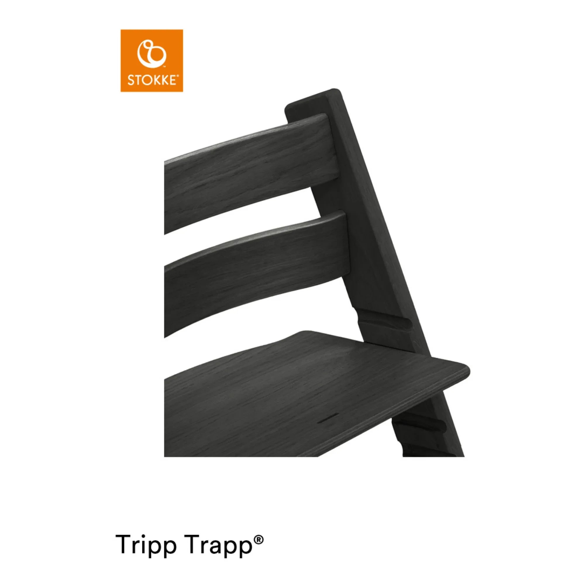 Stokke® - Silla alta de madera de roble Tripp Trapp® | Negro