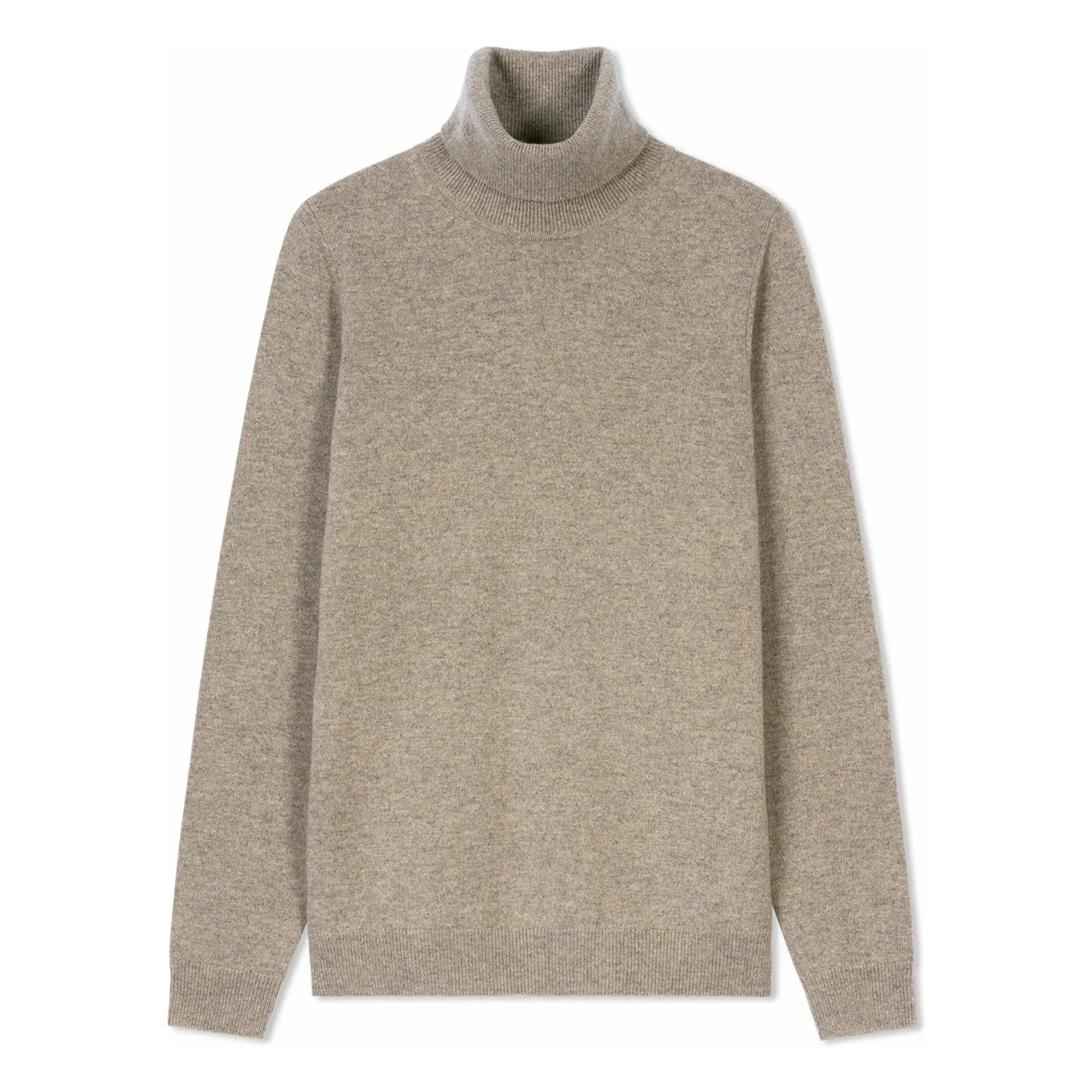 Bompard - Suéter Clásico de Cachemira de Cuello Alto | Beige