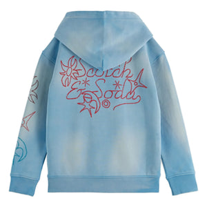 Scotch & Soda - Sudadera con capucha lavada de algodón orgánico | Azul claro