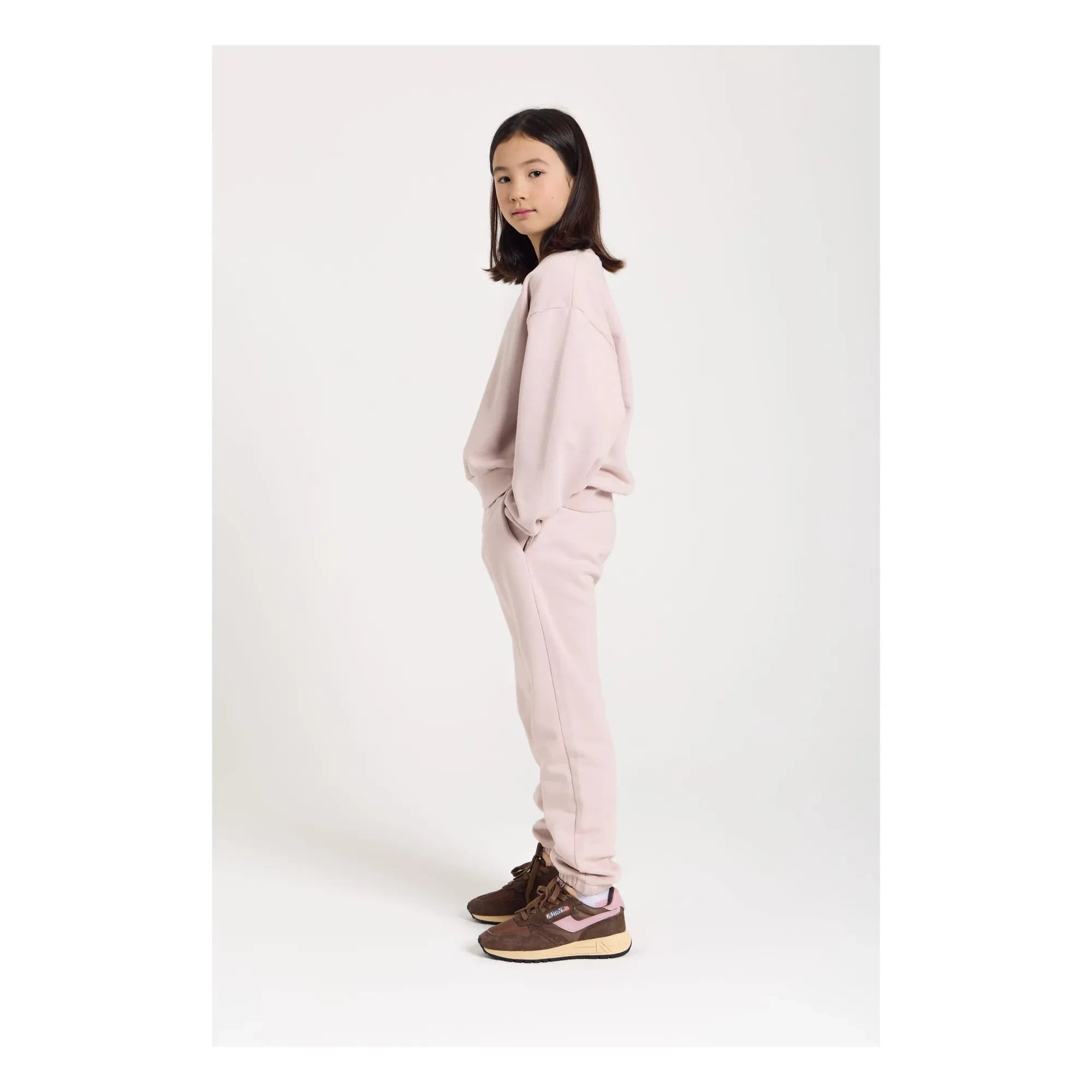 Smallable Kid - Jogger de algodón orgánico Kiwi | Rosa pálido