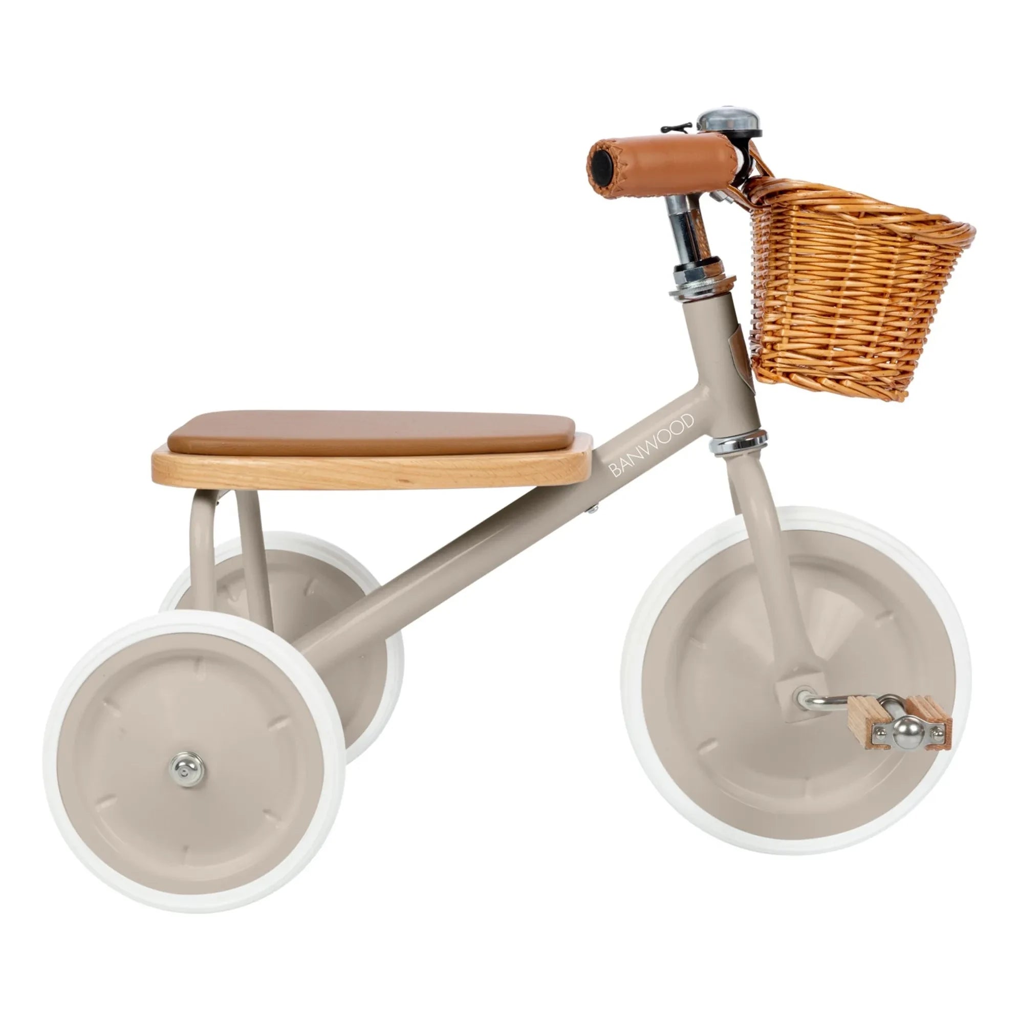 Banwood - Triciclo de metal y madera | Beige