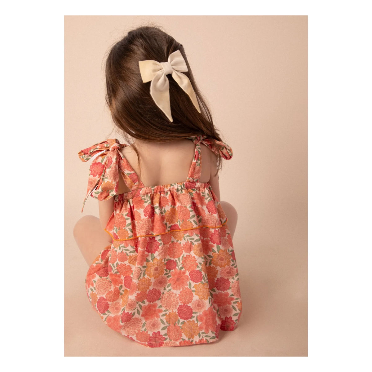 Loir - Blusa Castilla Flores de Algodón Orgánico | Coral