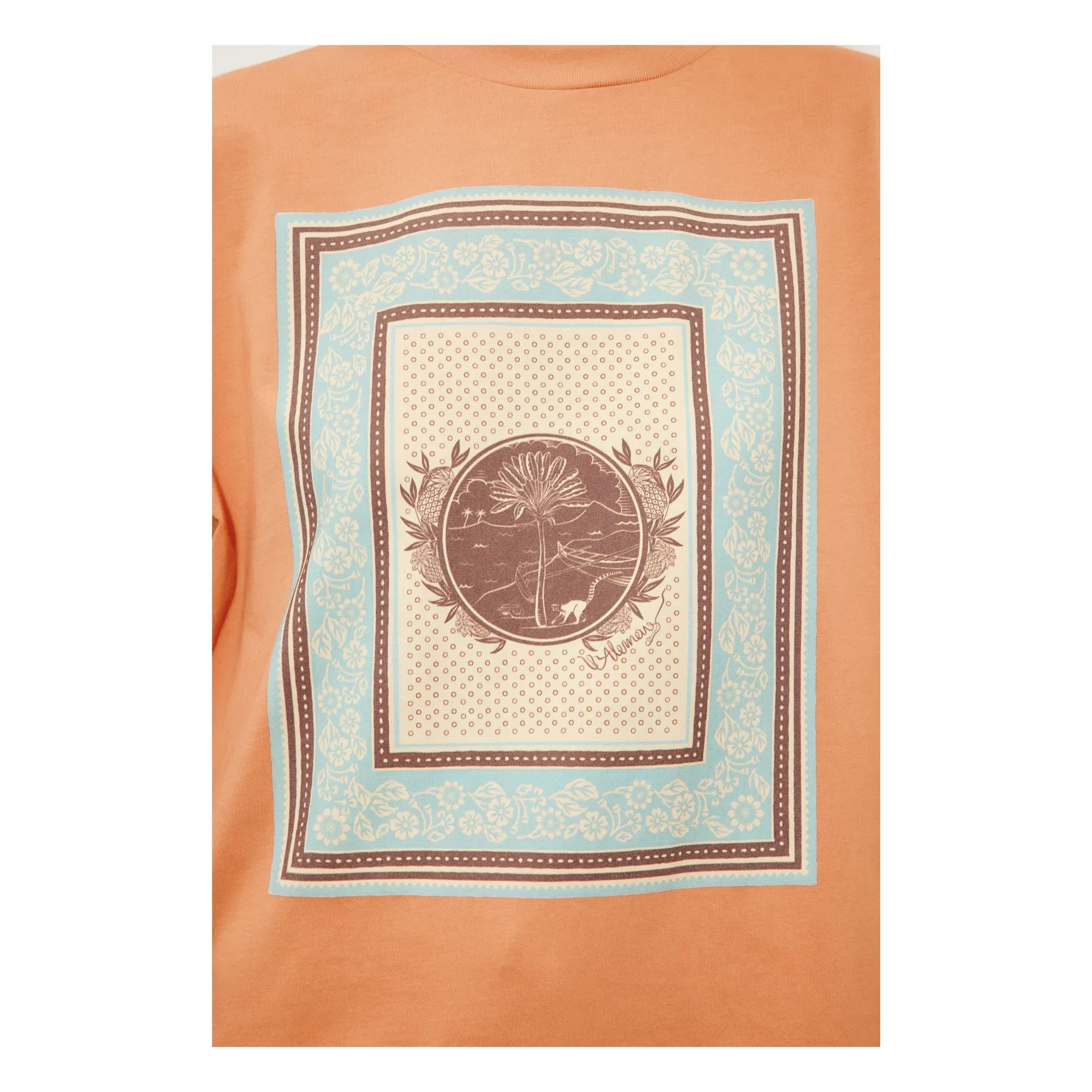 Alémais - Camiseta de algodón orgánico Alberta | Naranja