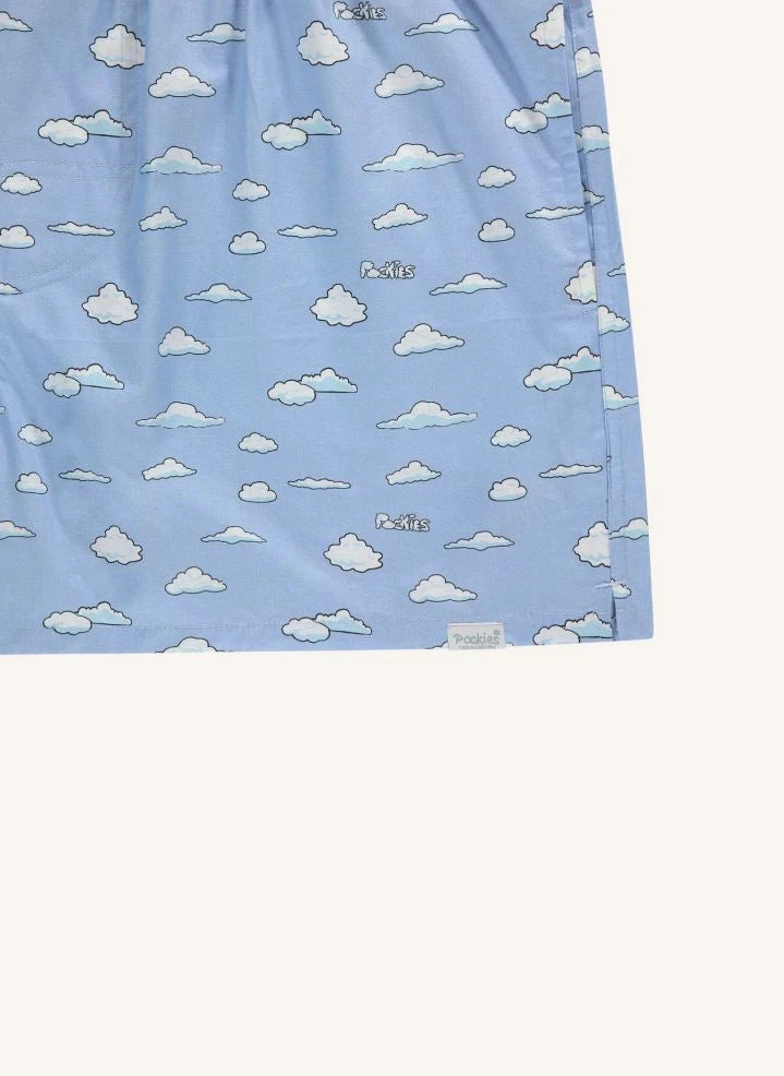 Pockies - "Clouds" Boxer Şort | Açık Mavi