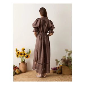 Boteh - Vestido de lino Myra | Mocha