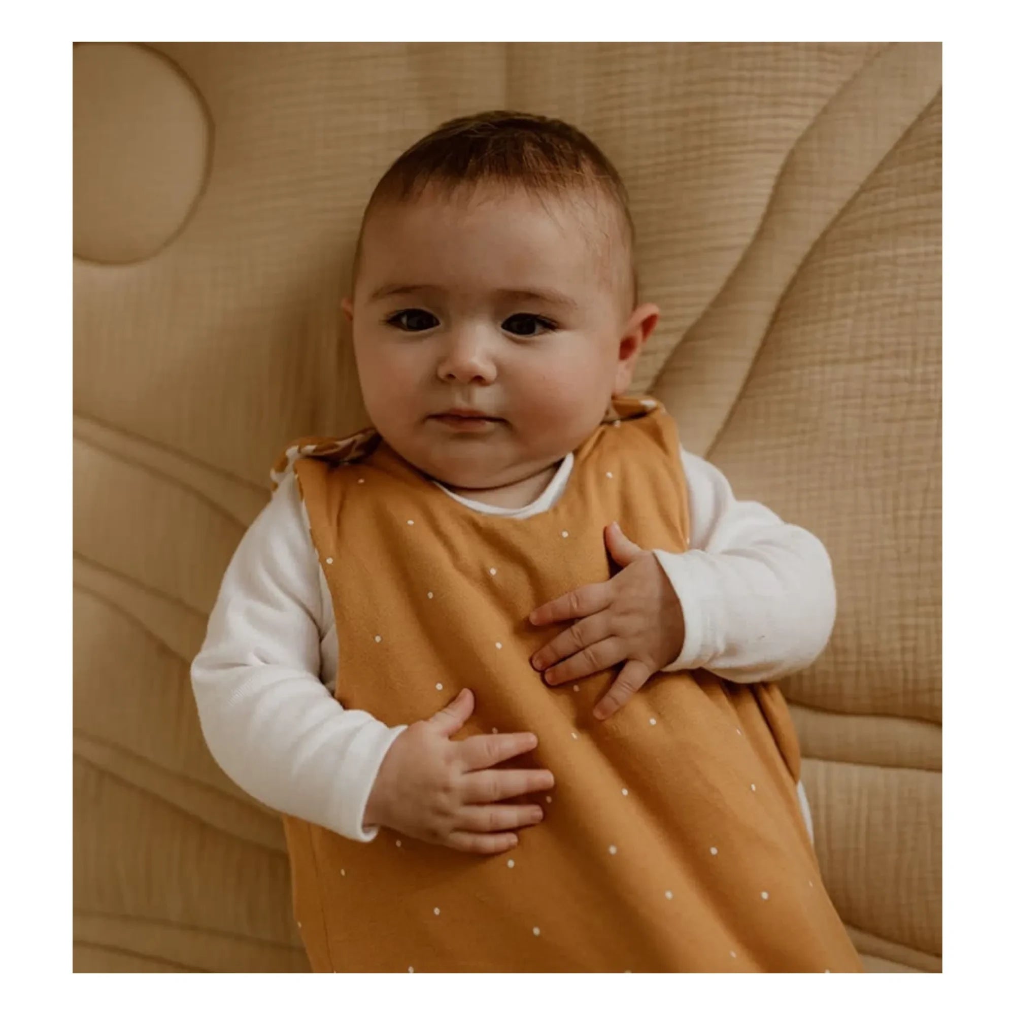 Saco de dormir de doble cara Les Petites Billes - Oursons | Caramelo