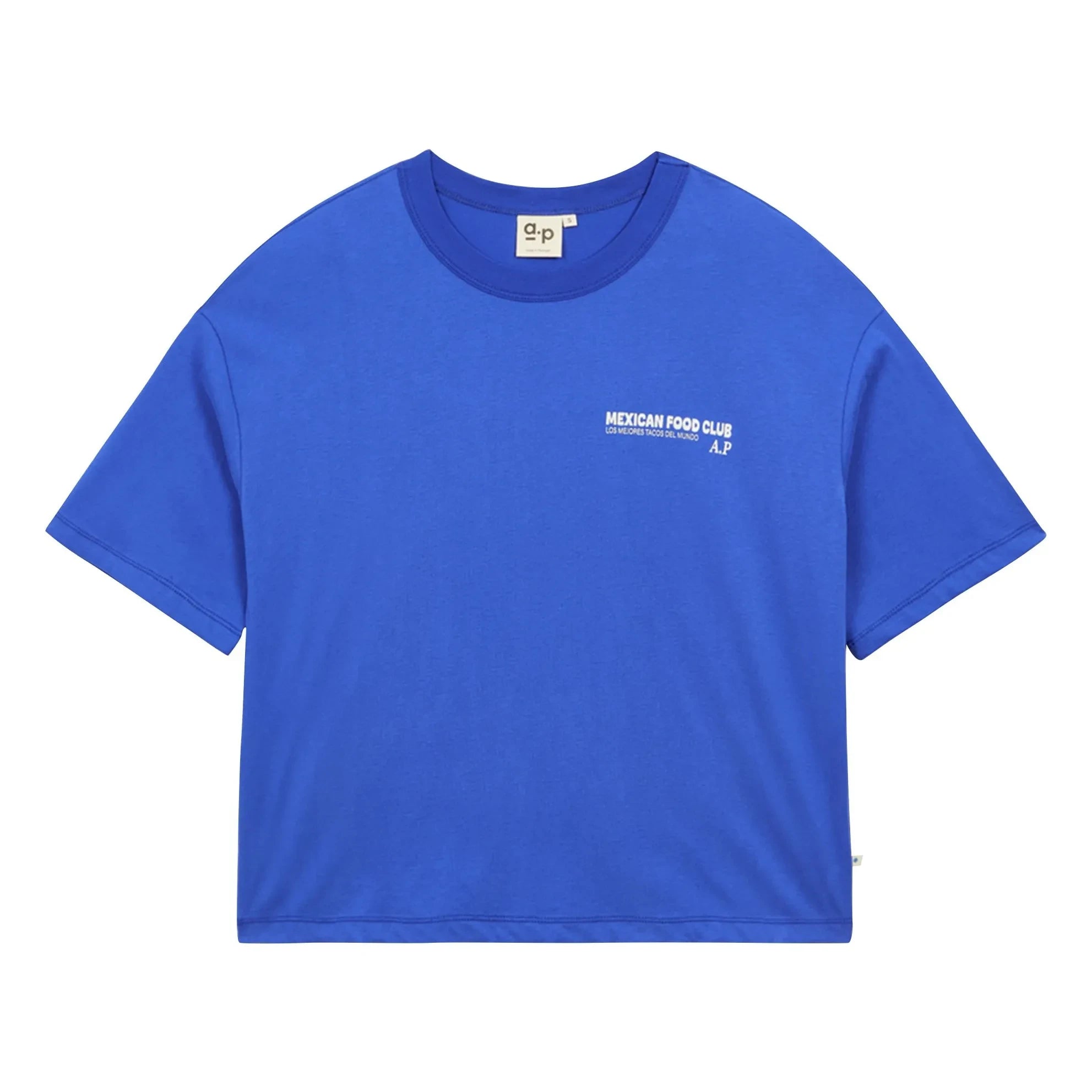a.p - Camiseta de algodón orgánico Mexican Food | Azul real