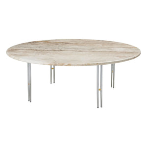 Gubi - Mesa de centro IOI, base cromada D100 cm, GamFratesi | Cromo