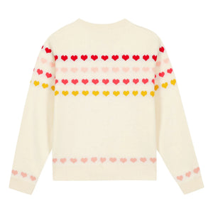 Bonton - Cárdigan Laligne Mini Hearts | Crudo