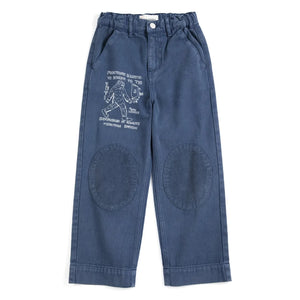 Bobo Choses - Pantalón Parche de Algodón Orgánico | Azul