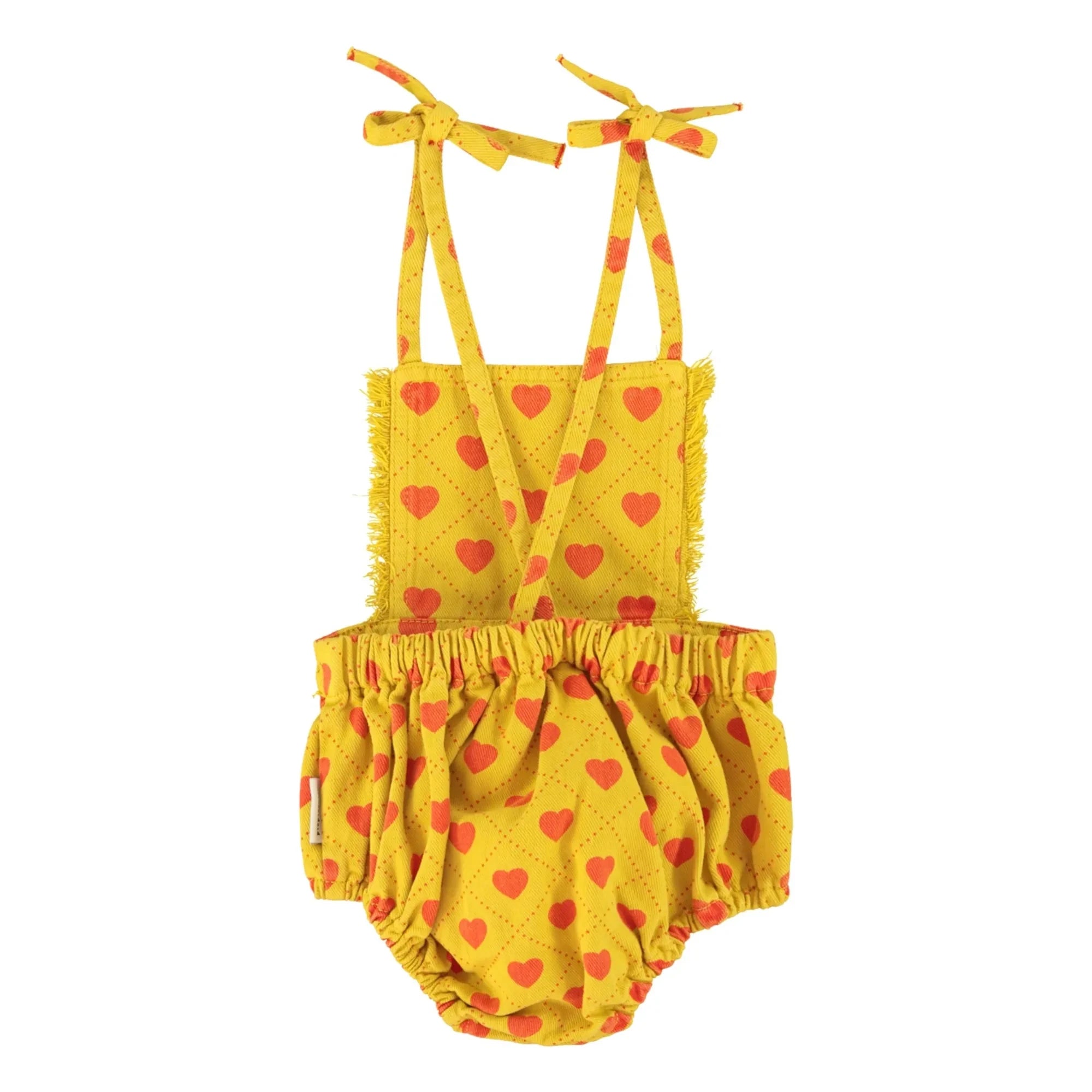 Piupiuchick - Mono de gabardina Corazones anudados | Mostaza