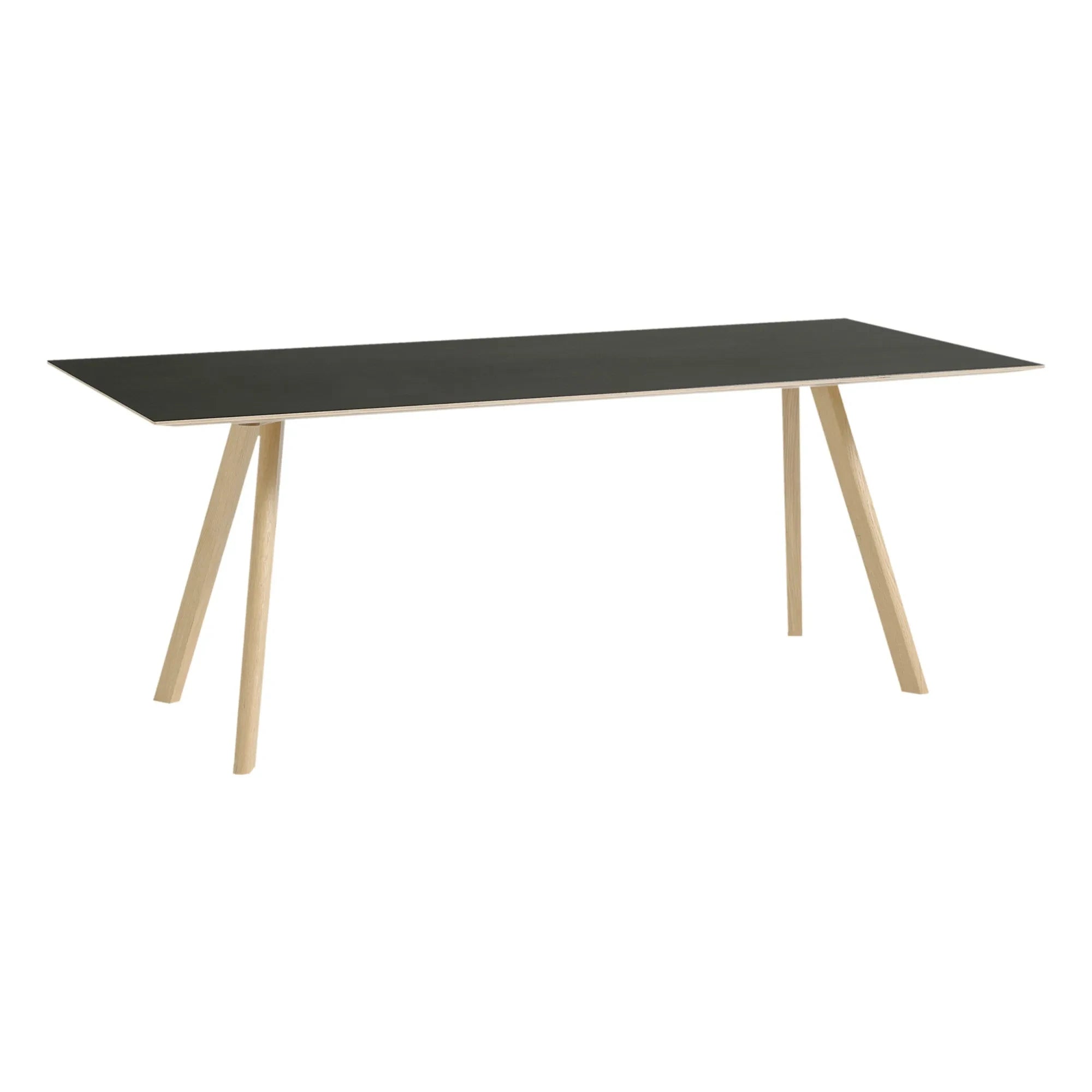 Hay - CPH30 Mesa pulida, base de roble | Negro