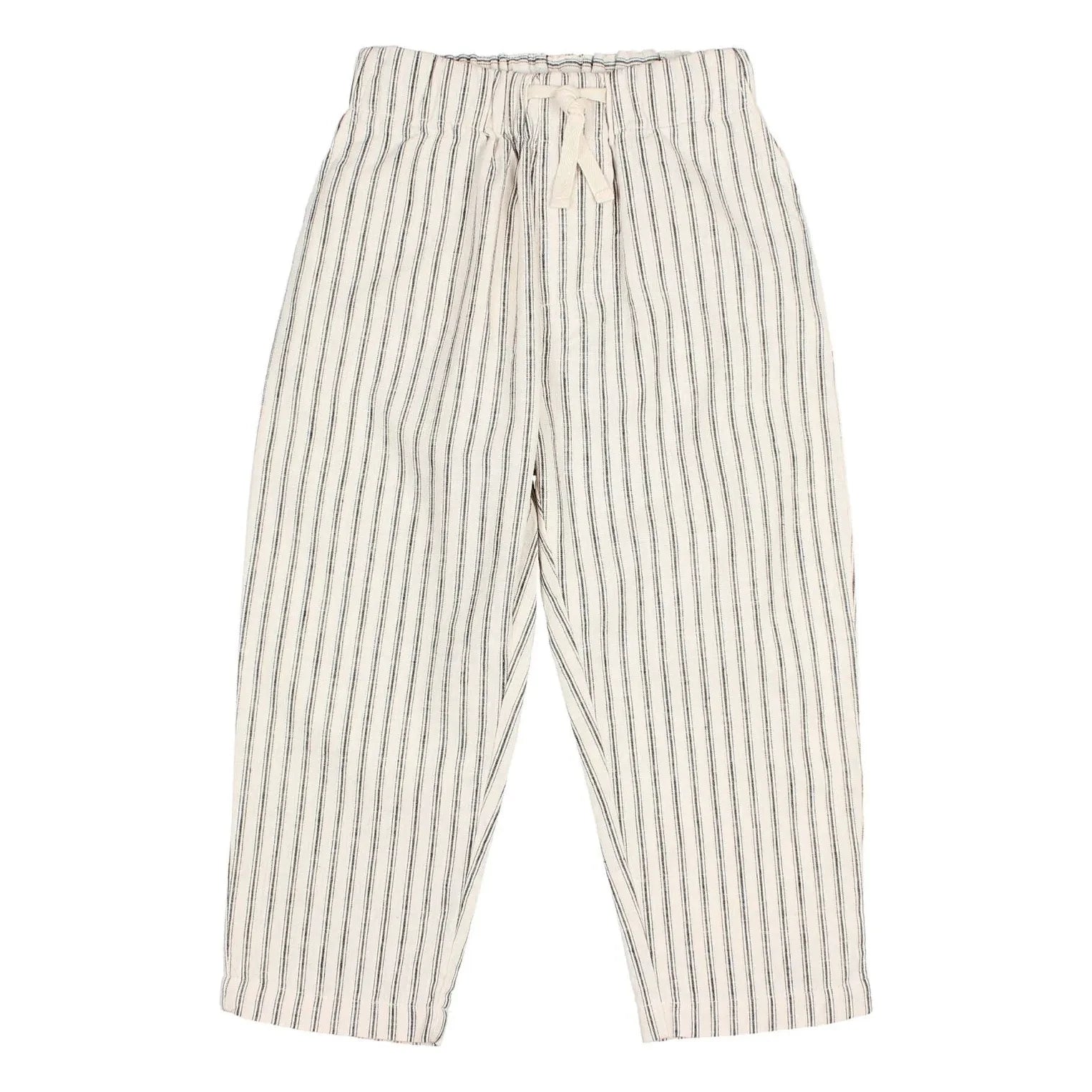 Búho - Pantalones de lino a rayas | Crudo