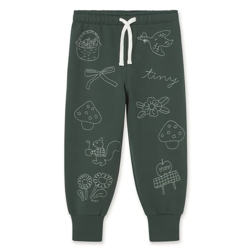 Tinycottons - Organik Pamuk Mantar Jogger Pantolon | Yeşil