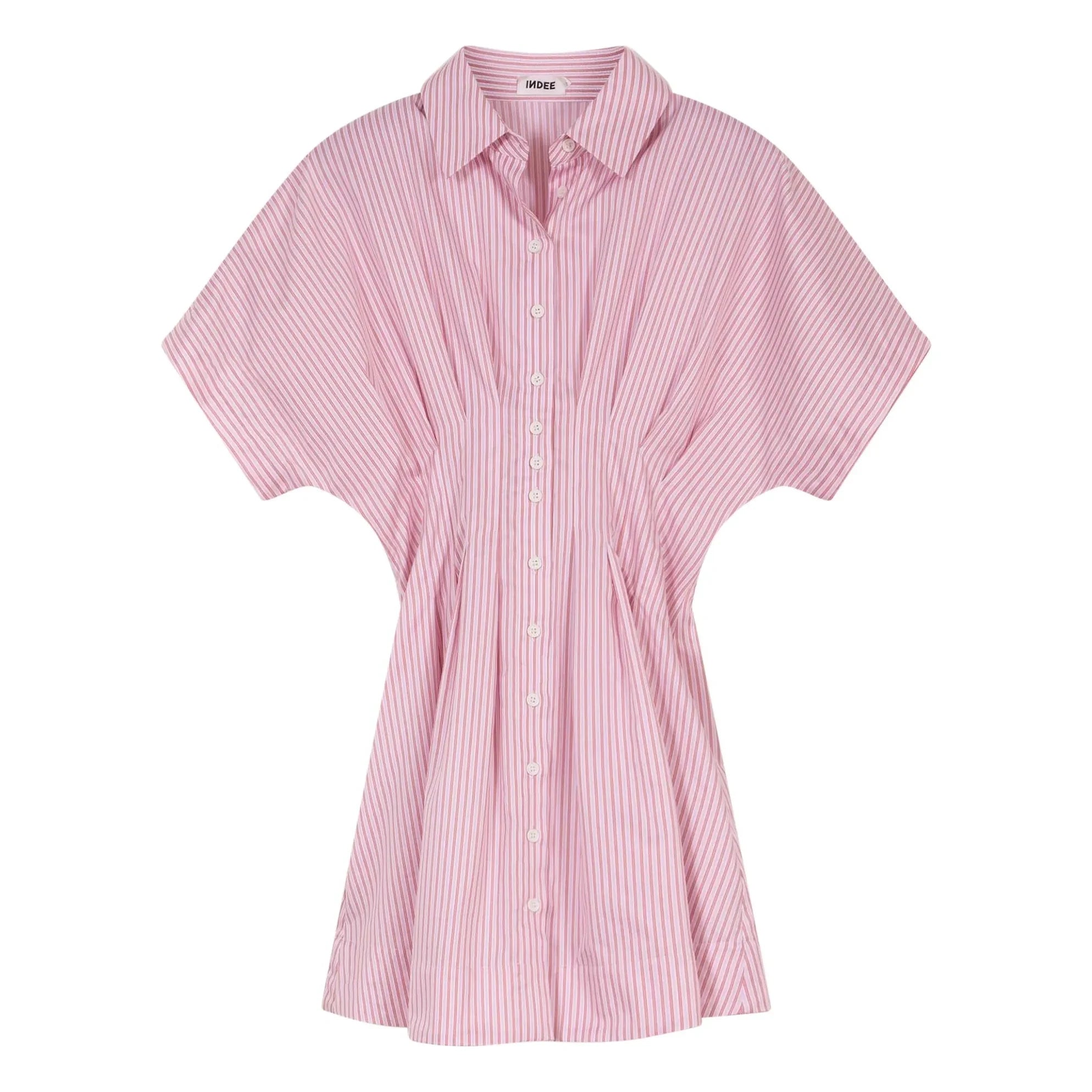 Indee - Vestido camisa Vilette a rayas | Rosa