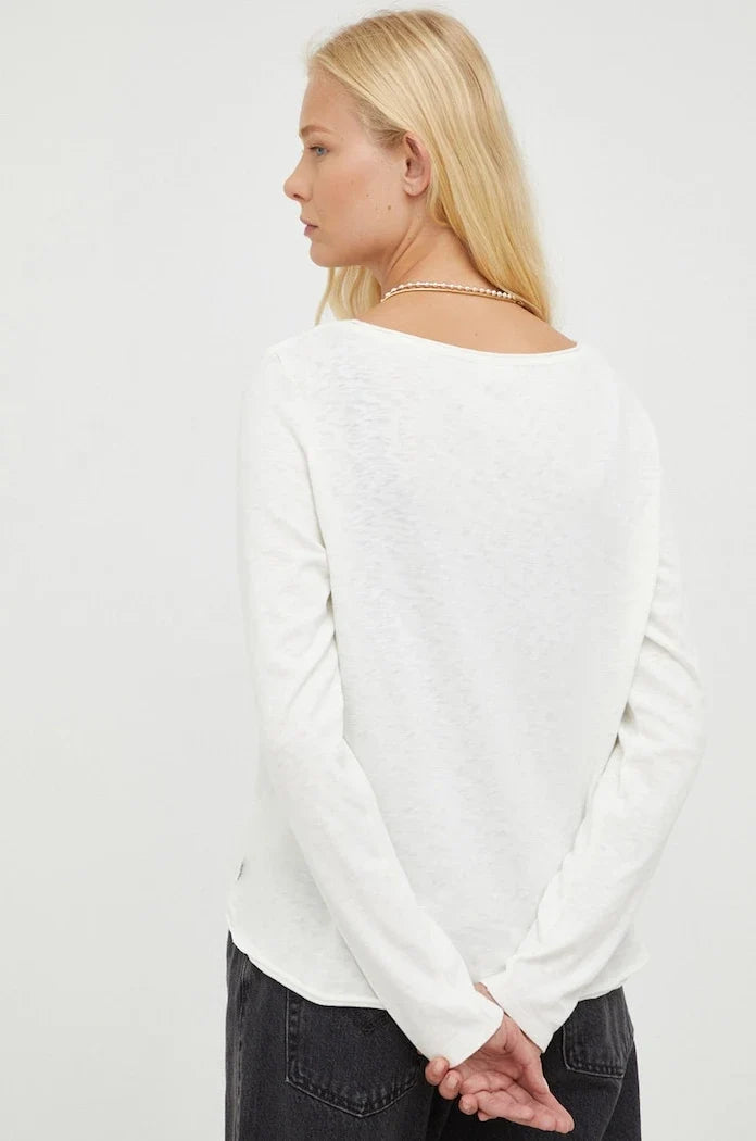 Marc O'Polo Blusa de algodón de manga larga para mujer DENIM