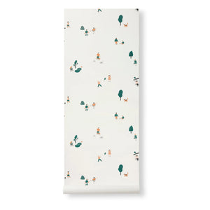 Ferm Living Kids - Papel pintado Park | Blanco roto