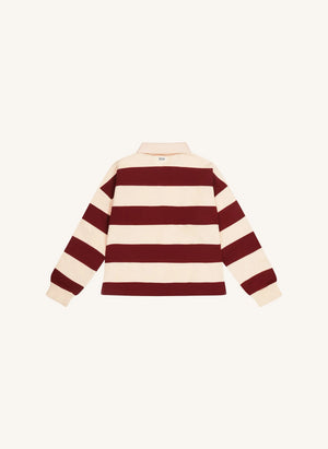 Tumble N'Dry - Adele Suéter de Cuello Polo de Algodón Orgánico | Rosa Pálido