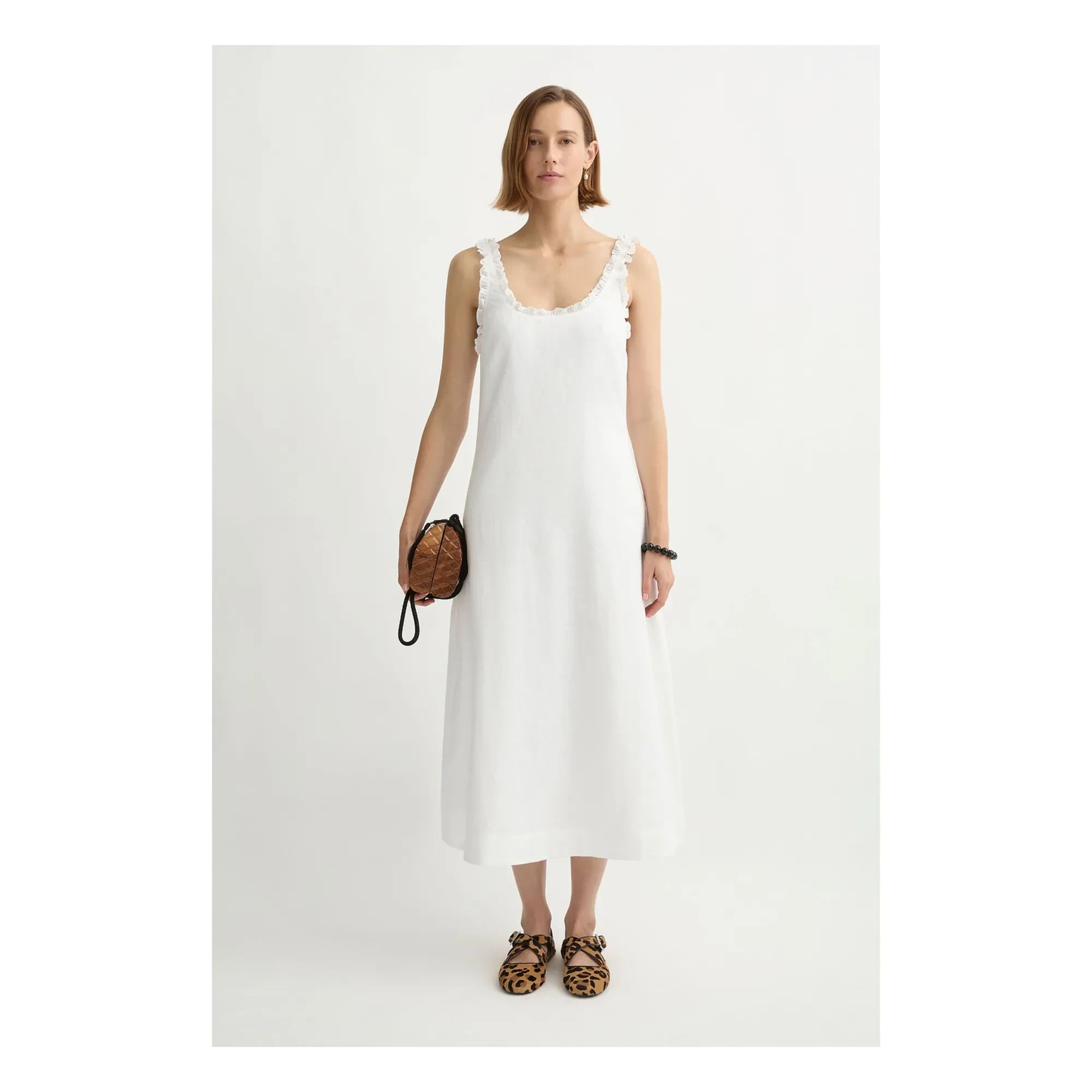 Posse - Vestido de lino Florence | Marfil
