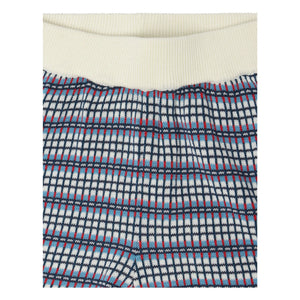 FUB - Pantalón corto de punto fino de algodón orgánico a cuadros | Crudo