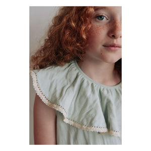 Risu Risu - Camisón de algodón orgánico Aline | Verde almendra