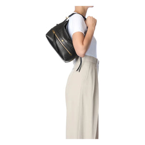Jérôme Dreyfuss - Bolso de hombro Lucky Hobo Buffalo | Negro