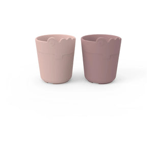 Done by deer - Croco Kiddish Vasos - Set de 2 | Rosa