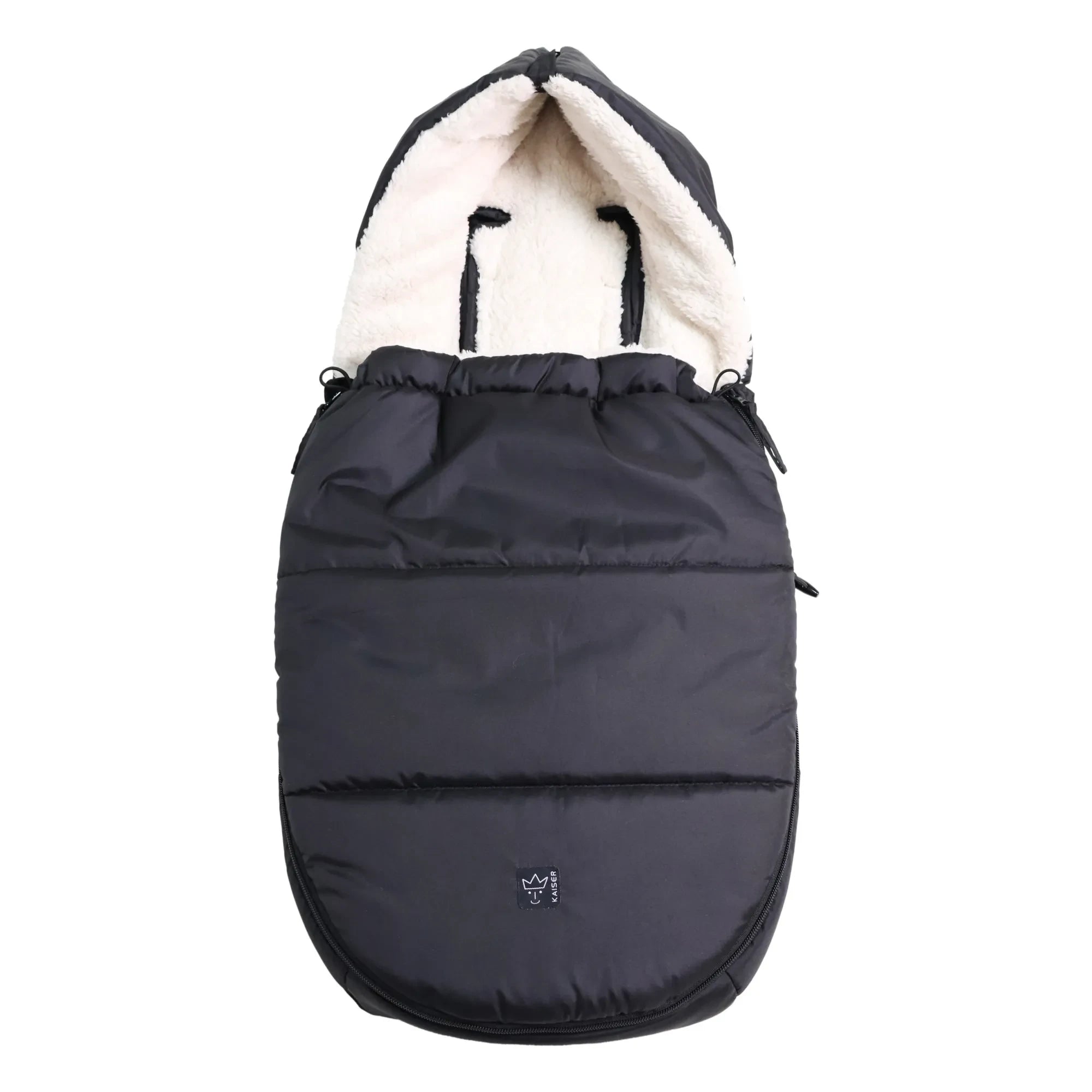 Kaiser - Saco universal para silla de paseo Sherpa Fleece Hoody 2.0 | Negro