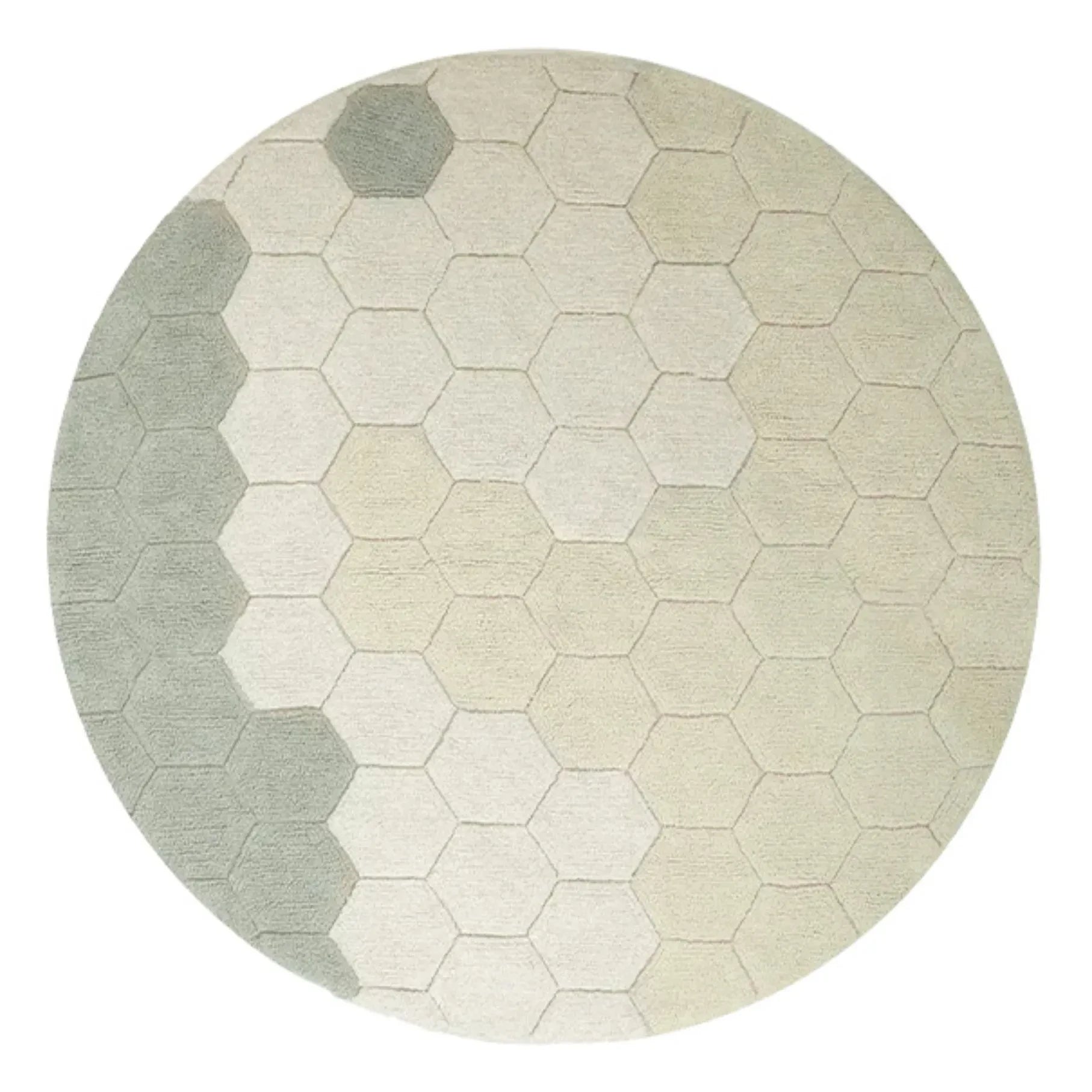Lorena Canals - Alfombra redonda Honeycomb | Gris azulado