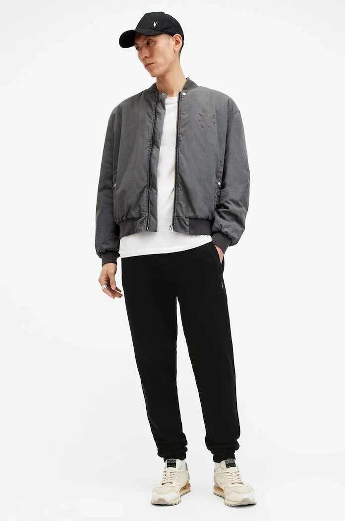 AllSaints Pantalones de chándal de algodón para hombre RAVEN