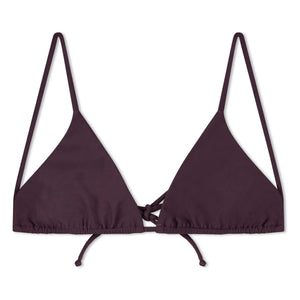 Matona - Top de jersey triangular de fibras recicladas | Berenjena