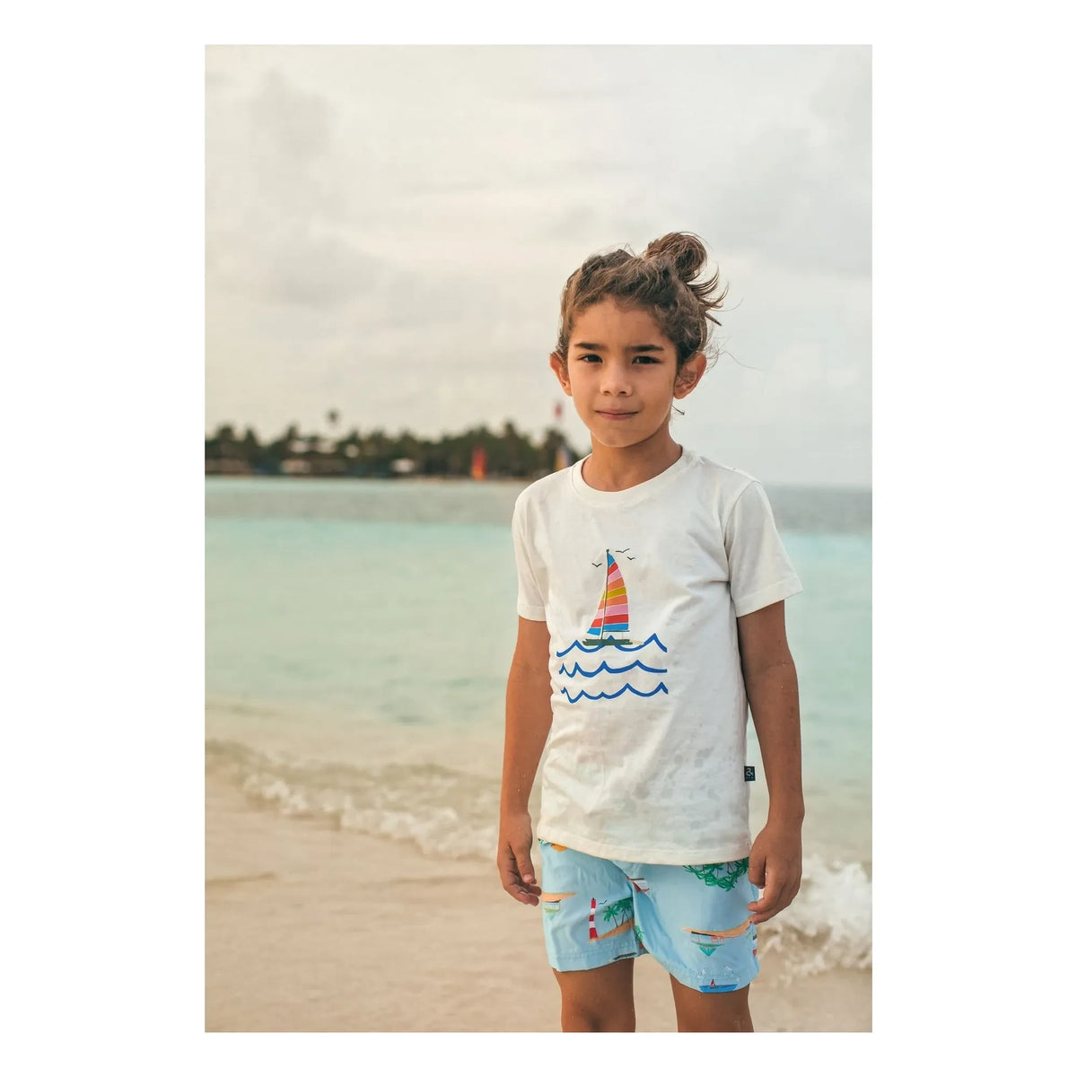 Pepita & Me - Camiseta con estampado de velero | Blanco