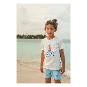 Pepita & Me - Camiseta con estampado de velero | Blanco