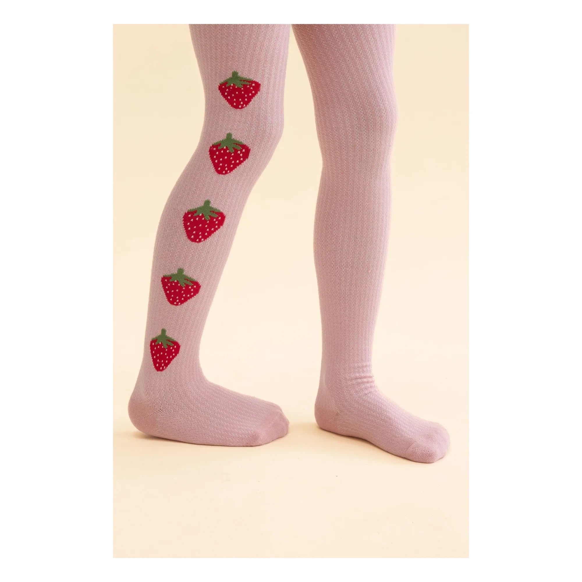 Flöss - Set de 2 leotardos calados Vera Strawberry | Rosa