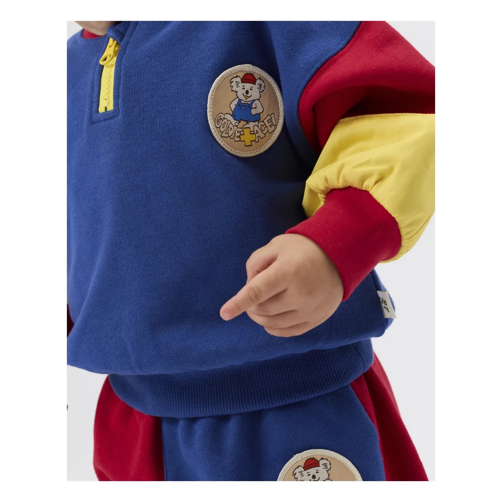 Goldie + Ace - Koala Renk Bloklu Sweatshirt | Mavi