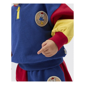 Goldie + Ace - Koala Renk Bloklu Sweatshirt | Mavi