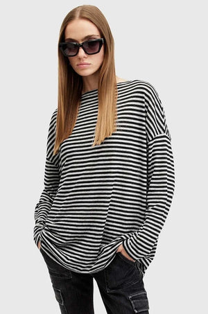 AllSaints RITA STRIPE TEE Blusa