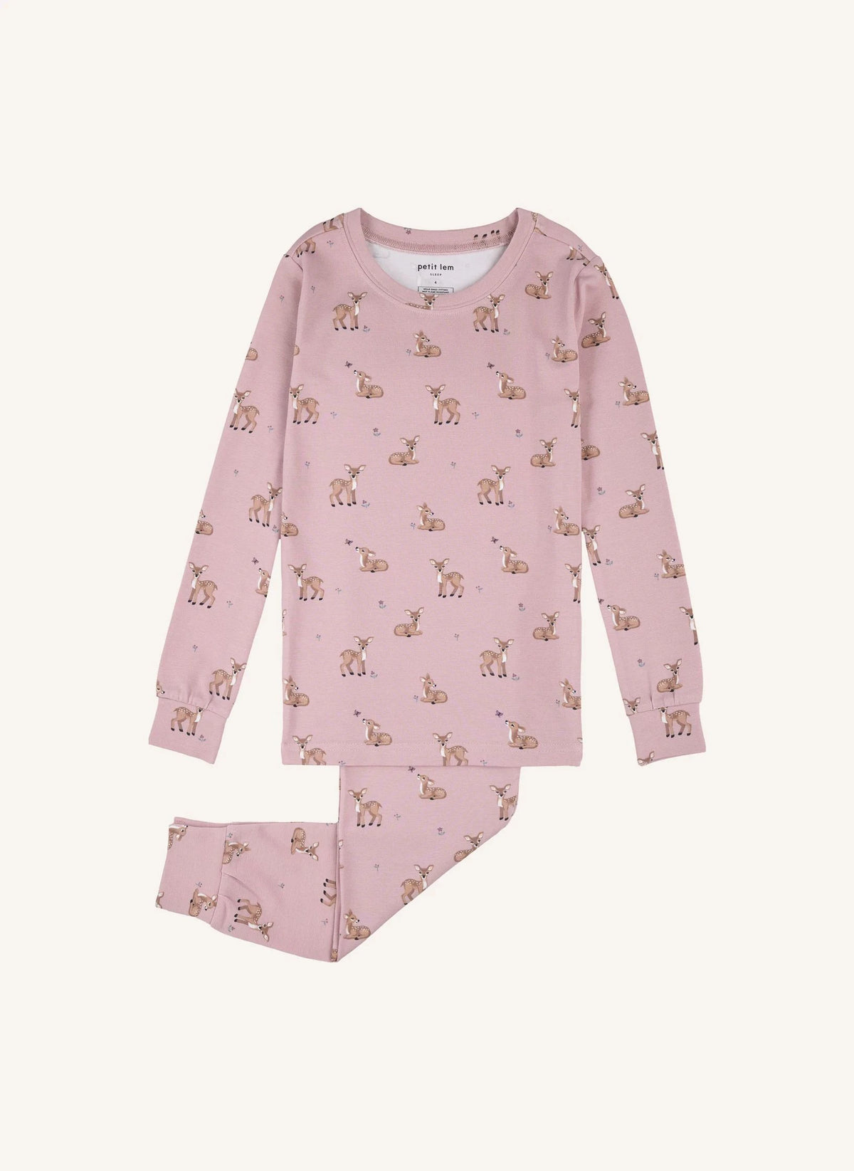 Petit Lem - Faons Pijamas de Modal y Algodón Orgánico | Rosa empolvado