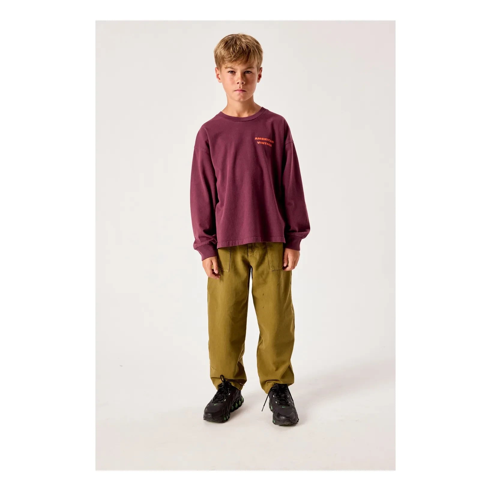 American Vintage - Camiseta Fizvalley Cool Kids | Berenjena