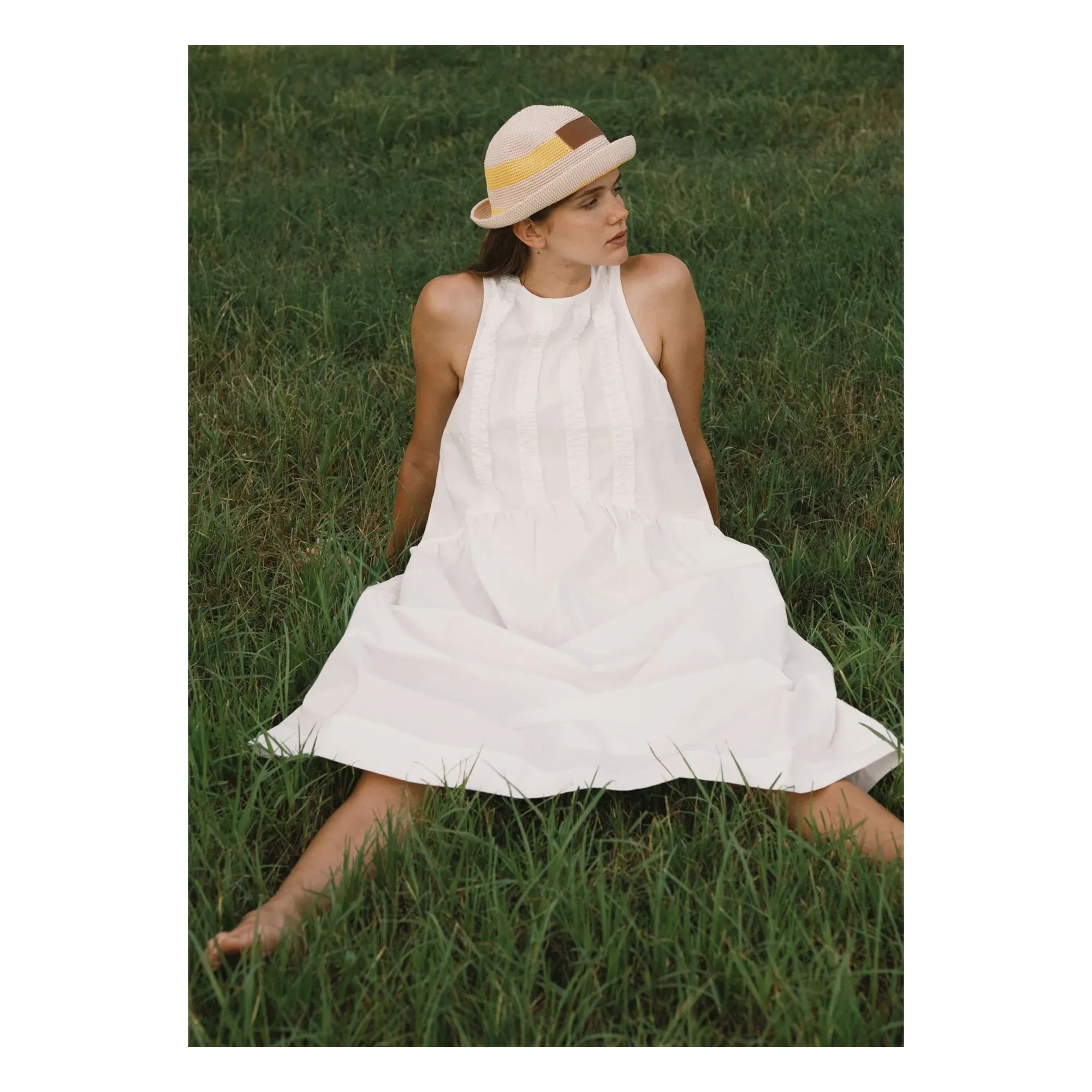 The Tiny Big Sister - Vestido de algodón | Blanco roto