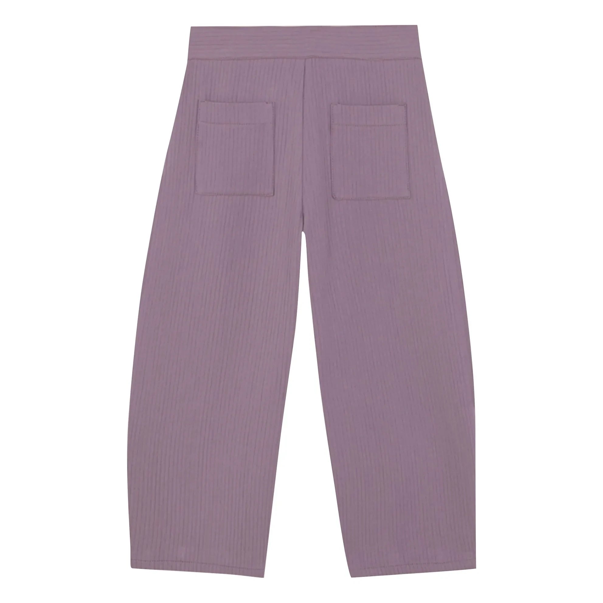 birinit - Pantalón de Gasa de Algodón Orgánico Antiguo de Corte Ancho | Visón